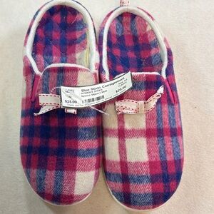 Cozy Plaid Kids Slippers